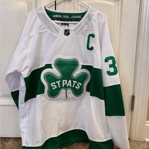 Fanatics White and Green Authentic Pro Hockey Jersey - Matthews